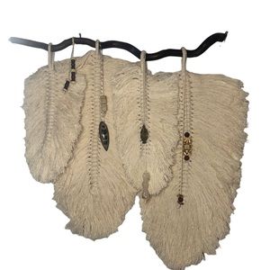Sold - Macrame Elemental Feathers